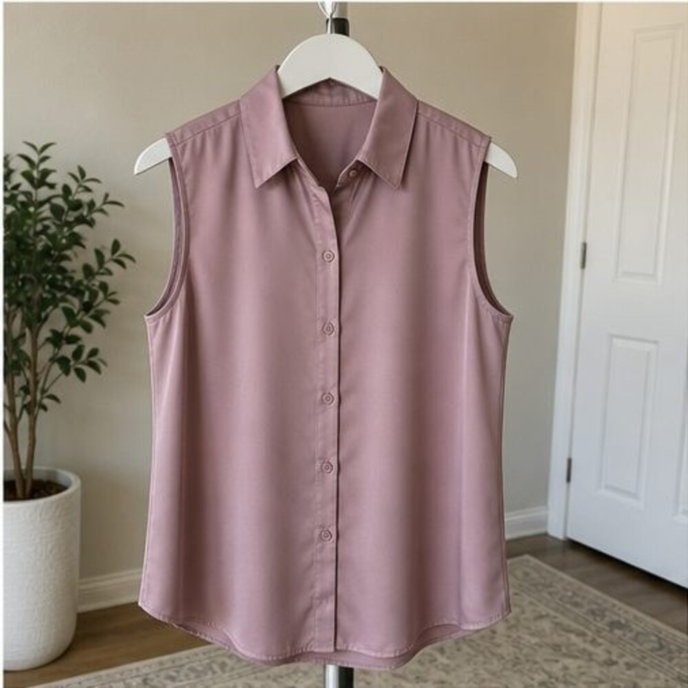 Mauve Button Blouse